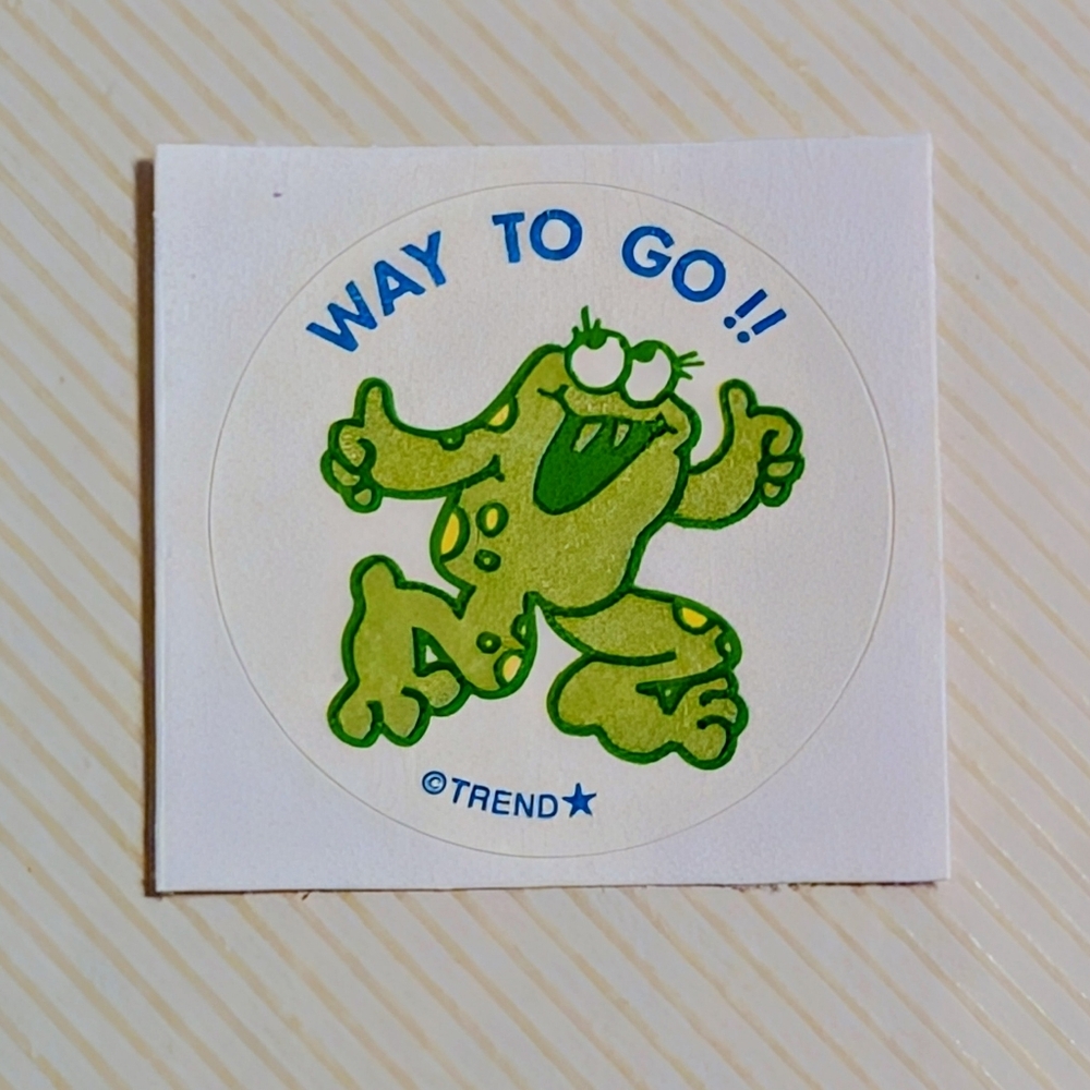 10/$25 Spearmint "Way To Go" Scratch & Sniff Retro Reward Sticker